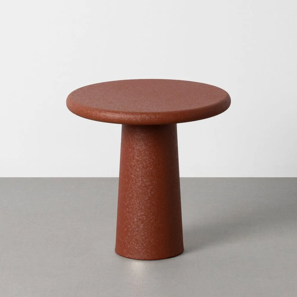 Bout de canapé rond en métal mat terre cuite Ixia Ø 38 cm