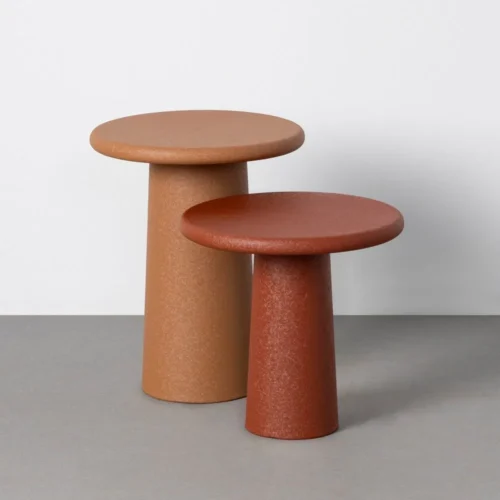 Bout de canapé rond en métal mat terre cuite Ixia Ø 38 cm — vue 2