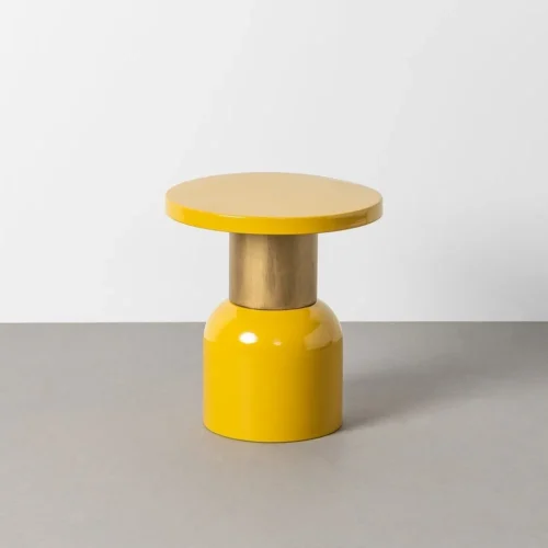 Bout de canapé rond en métal moutarde Ixia Ø 40 cm — vue 7