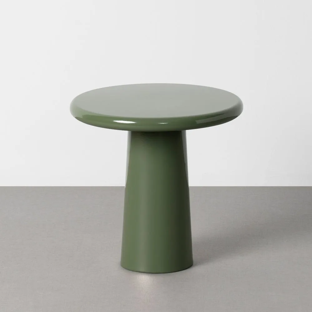 Bout de canapé rond en métal vert Ixia Ø 38 cm