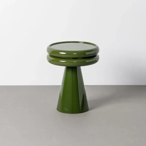 Bout de canapé rond en métal vert Ixia Ø 41 cm — vue 2