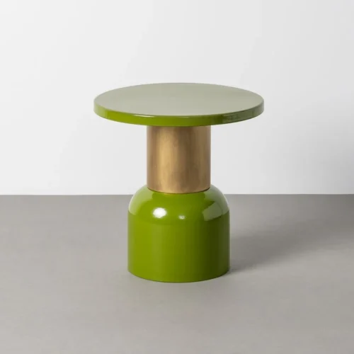 Bout de canapé rond en métal vert Ixia Ø 51 cm — vue 7