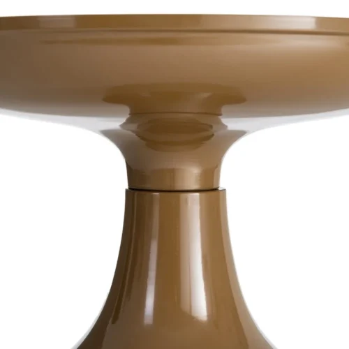 Bout de canapé rond en verre trempé et métal terre cuite Ixia Ø 50 cm — vue 4