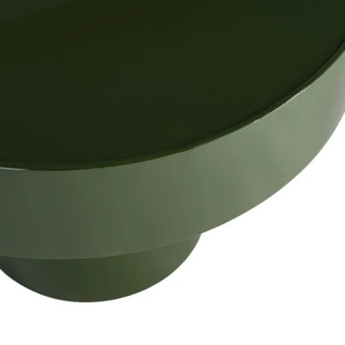 Bout de canapé rond en verre trempé et métal vert Ixia Ø 60 cm — vue 3