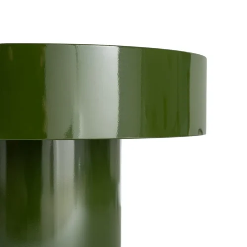 Bout de canapé rond en verre trempé et métal vert Ixia Ø 60 cm — vue 4