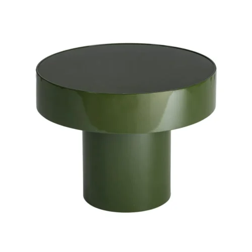 Bout de canapé rond en verre trempé et métal vert Ixia Ø 60 cm — vue 6