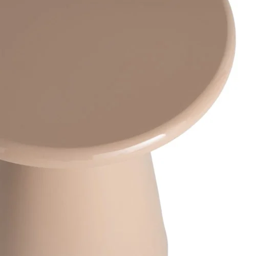 Bout de canapé rond laqué brillant taupe Ixia Ø 45 cm — vue 4