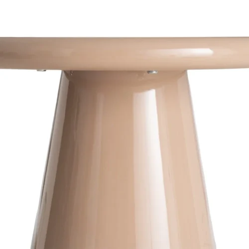 Bout de canapé rond laqué brillant taupe Ixia Ø 45 cm — vue 5