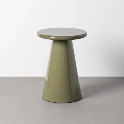 Bout de canapé rond laqué brillant vert Ixia Ø 45 cm — vue 2