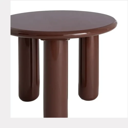 Bout de canapé rond laqué grenat Ixia Ø 60 cm — vue 3