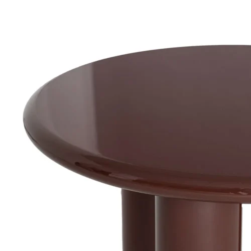 Bout de canapé rond laqué grenat Ixia Ø 60 cm — vue 4