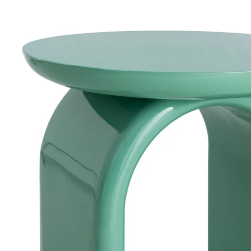 Bout de canapé rond laqué vert Ixia Ø 50 cm — vue 2