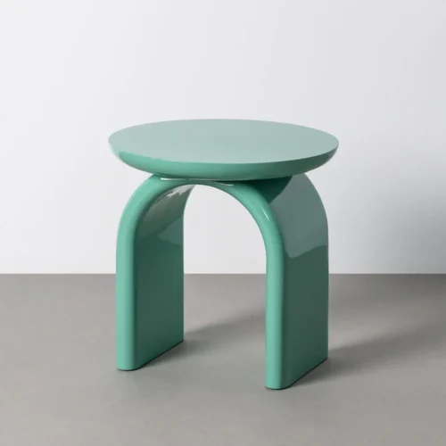 Bout de canapé rond laqué vert Ixia Ø 50 cm — vue 4