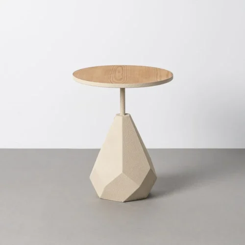 Bout de canapé rond métal crème Ixia Ø 45 cm — vue 8