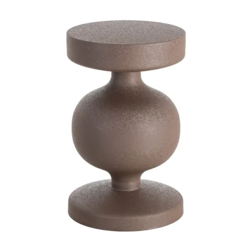 Bout de canapé rond métal marron finition acier Ixia Ø 33 cm — vue 2