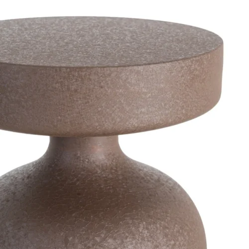 Bout de canapé rond métal marron finition acier Ixia Ø 33 cm — vue 3