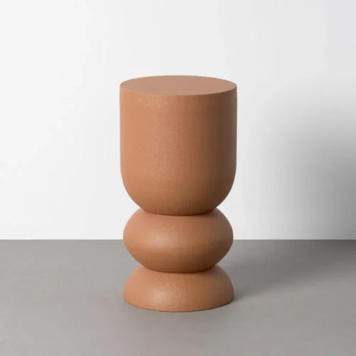 Bout de canapé rond métal marron mat Ixia Ø 31 cm