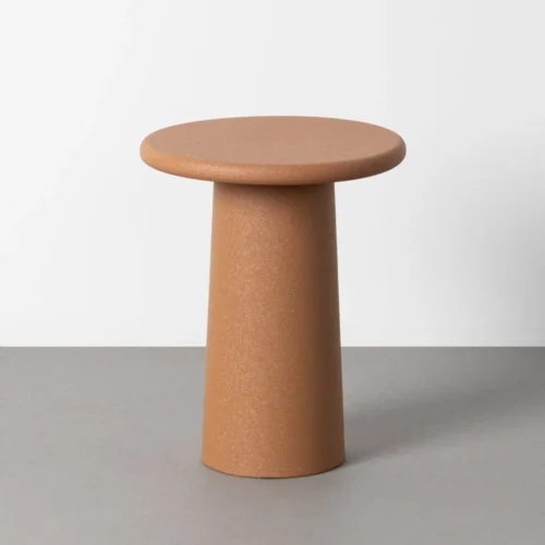 Bout de canapé rond métal marron mat Ixia Ø 38 cm