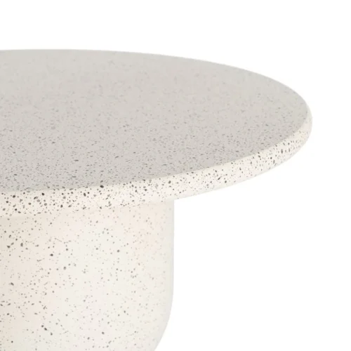 Bout de canapé rond plateau laqué blanc Ixia Ø 50 cm — vue 2