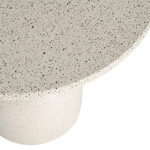 Bout de canapé rond plateau laqué blanc Ixia Ø 50 cm — vue 3