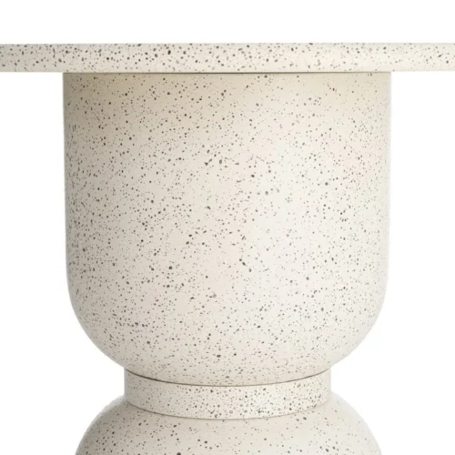 Bout de canapé rond plateau laqué blanc Ixia Ø 50 cm — vue 4