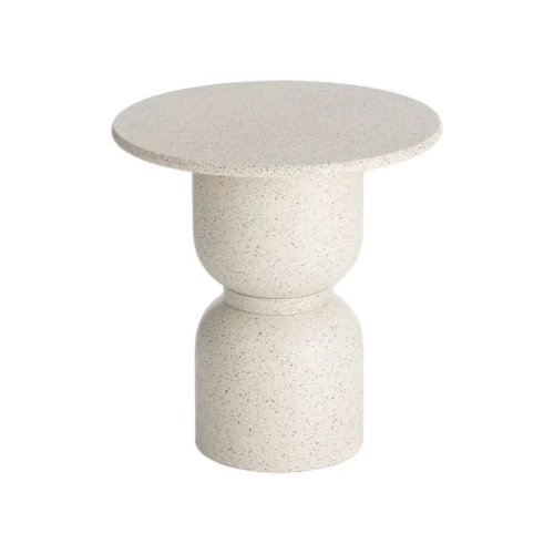 Bout de canapé rond plateau laqué blanc Ixia Ø 50 cm — vue 6