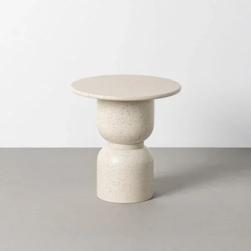 Bout de canapé rond plateau laqué blanc Ixia Ø 50 cm — vue 7