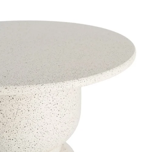 Bout de canapé rond plateau laqué blanc Ixia Ø 60 cm — vue 2