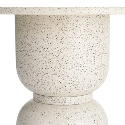 Bout de canapé rond plateau laqué blanc Ixia Ø 60 cm — vue 4