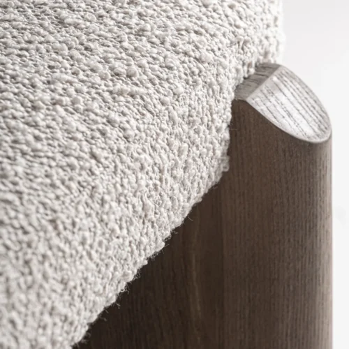 Bout de lit Jacquard orme marron et tissu beige Vical Home — vue 4