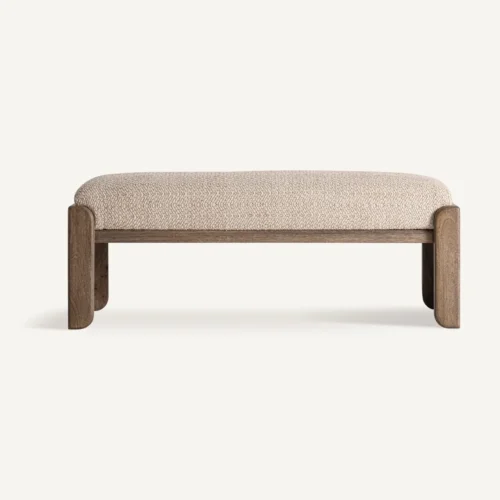 Bout de lit Liermo jute beige et manguier Vical Home