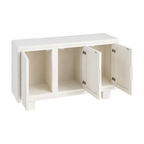 Buffet blanc finition texturée Ixia 120 cm — vue 2