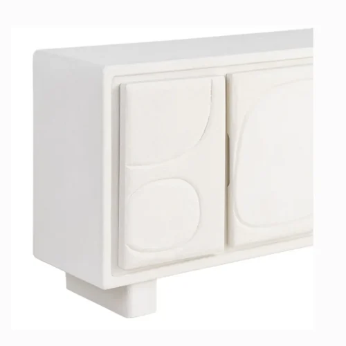 Buffet blanc finition texturée Ixia 120 cm — vue 5
