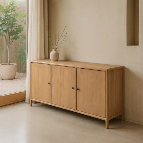 Buffet bois de manguier 3 portes Ixia 160 cm