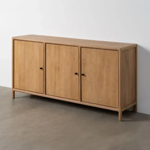 Buffet bois de manguier 3 portes Ixia 160 cm — vue 2