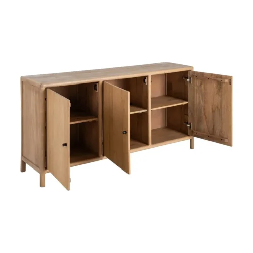Buffet bois de manguier 3 portes Ixia 160 cm — vue 4