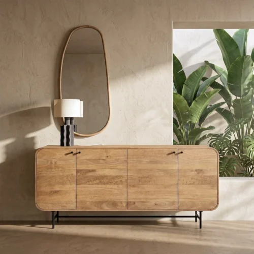 Buffet bois de manguier et métal Ixia 170 cm
