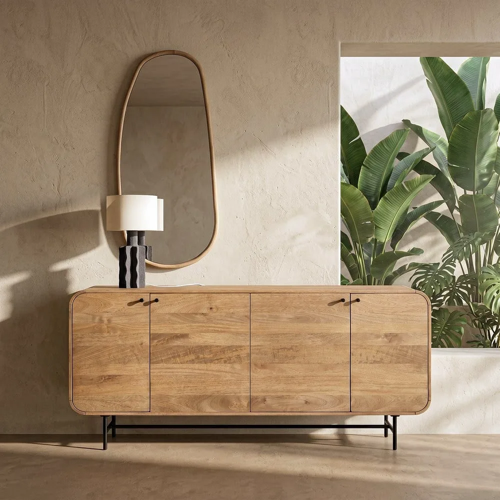 Buffet bois de manguier et métal Ixia 170 cm