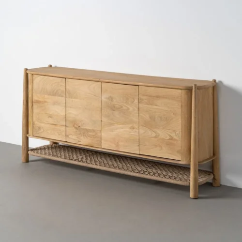 Buffet bois de manguier massif 2 portes Ixia 170 cm