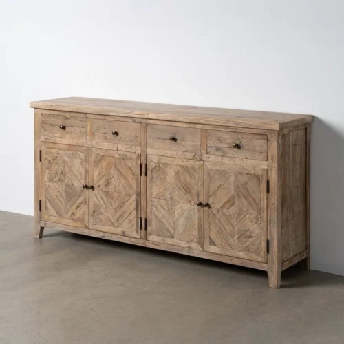 Buffet bois de pin recyclé 4 portes 4 tiroirs Ixia 180 cm — vue 2