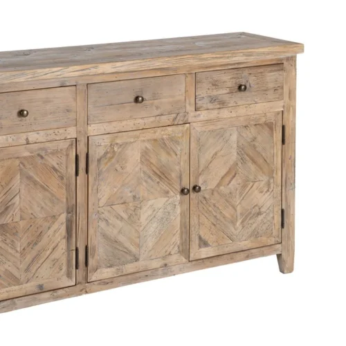 Buffet bois de pin recyclé 4 portes 4 tiroirs Ixia 180 cm — vue 5