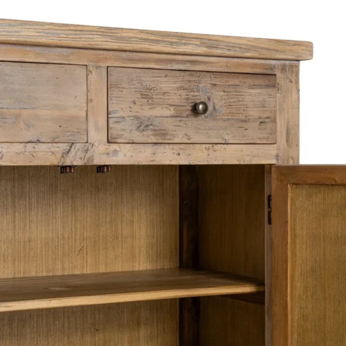 Buffet bois de pin recyclé 4 portes 4 tiroirs Ixia 180 cm — vue 7