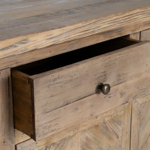 Buffet bois de pin recyclé 4 portes 4 tiroirs Ixia 180 cm — vue 9