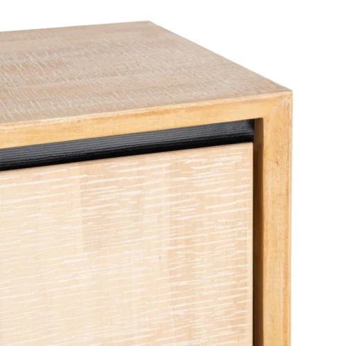 Buffet bois et métal noir 2 portes 2 tiroirs Ixia 200 cm — vue 9