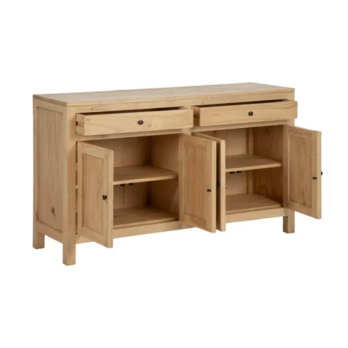 Buffet bois de mindi 4 portes 2 tiroirs Ixia 140 cm — vue 2