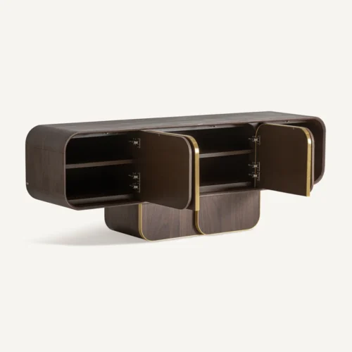 Buffet en chêne teinte noyer 220 cm Vical Home — vue 3