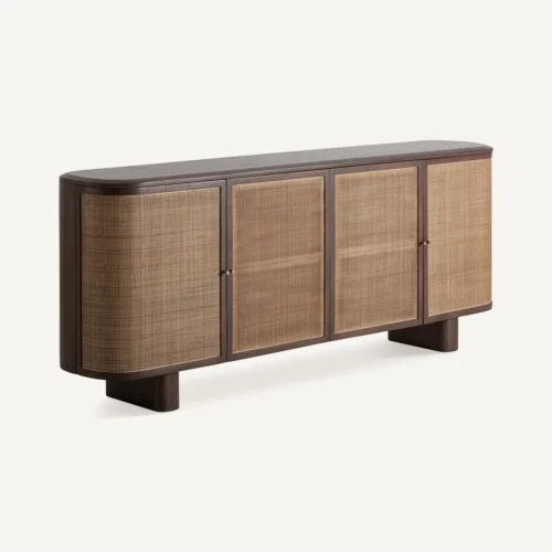 Buffet Gondorf bois de manguier et rotin sable Vical Home — vue 2