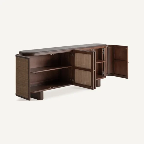 Buffet Gondorf bois de manguier et rotin sable Vical Home — vue 3