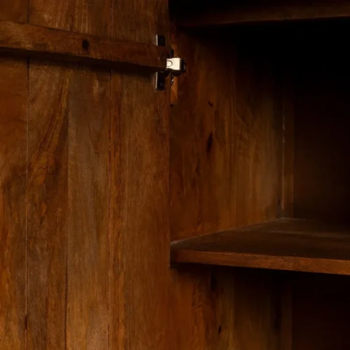 Buffet haut vaisselier bois de manguier marron Ixia 100 cm — vue 6