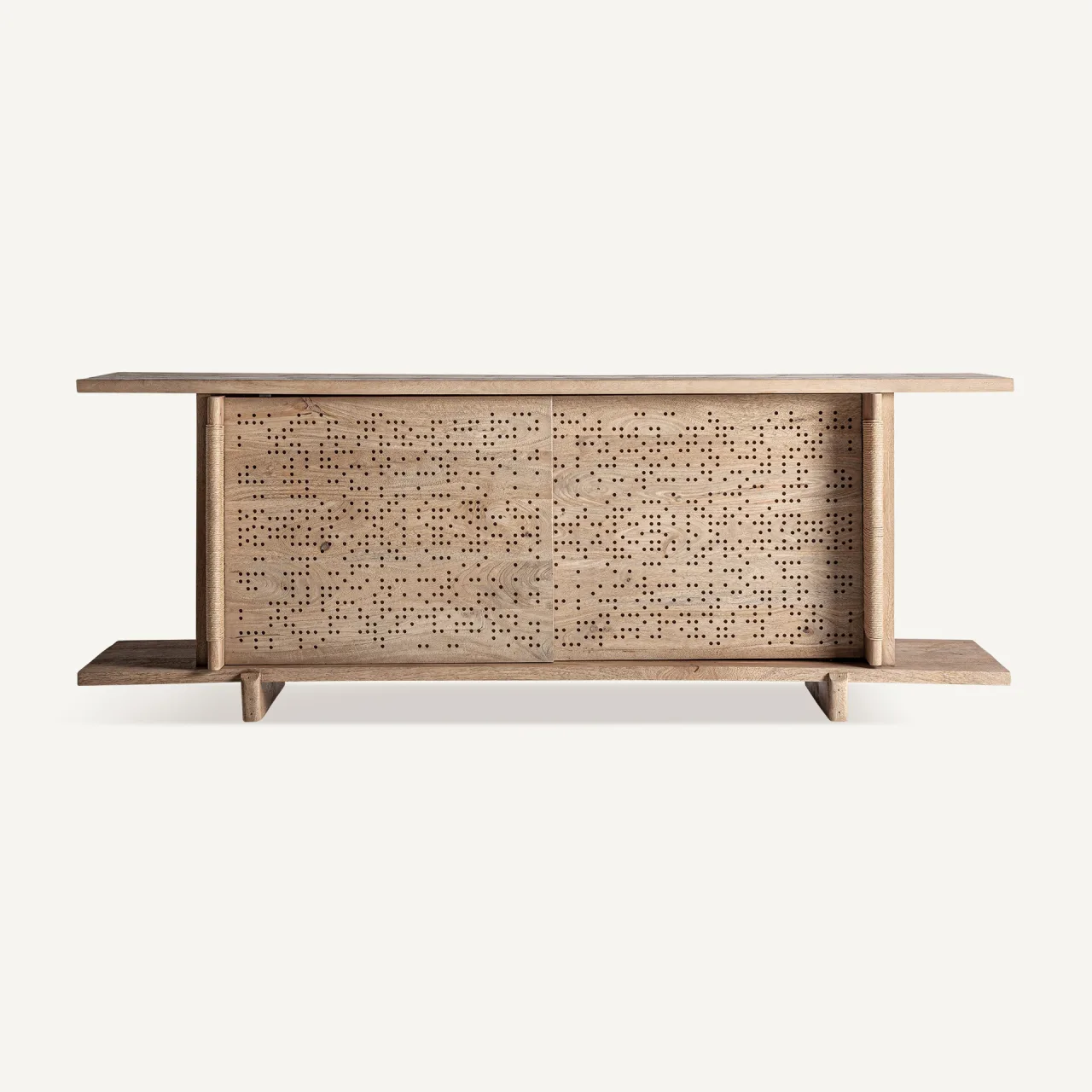 Buffet Jacquard bois de manguier brun clair Vical Home